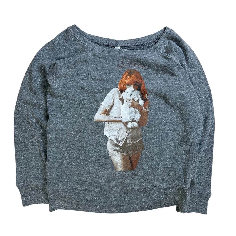 Florence Women Holding Bunny Graphic Gray Women Size L Pullover